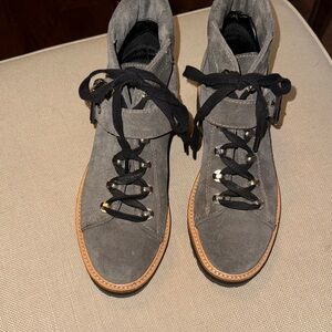 Marc Fisher Gray Lace Up Boots